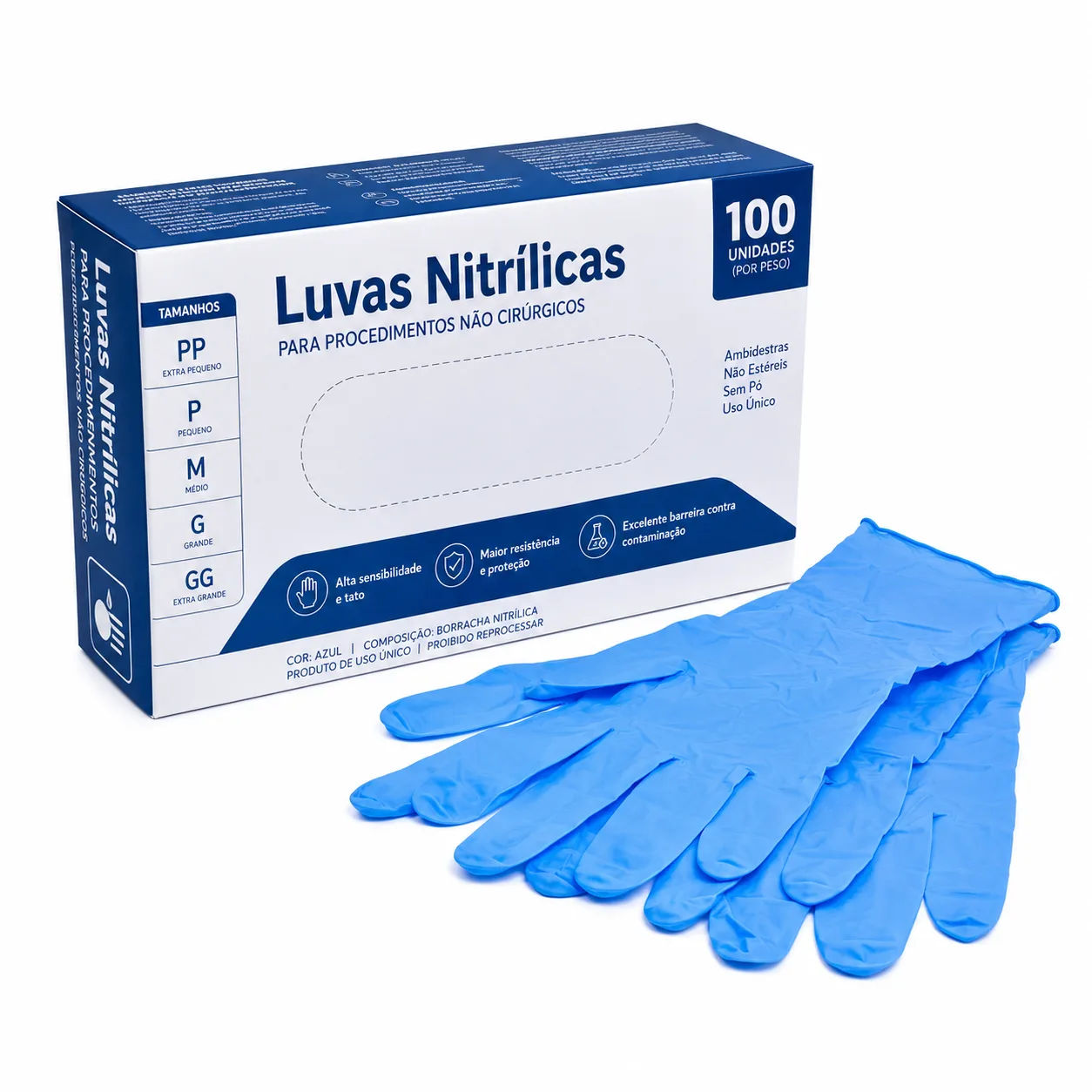 Luvas nitrílicas