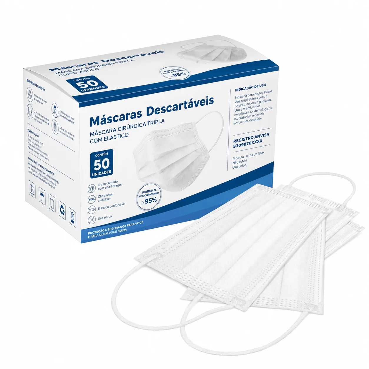 Máscaras descartáveis