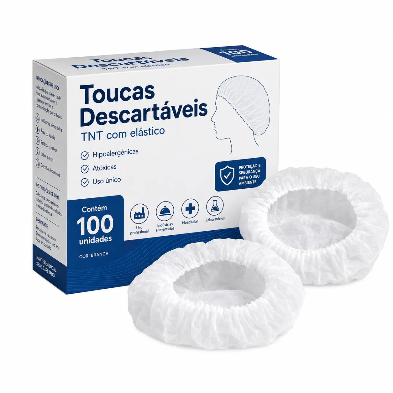 Toucas descartáveis